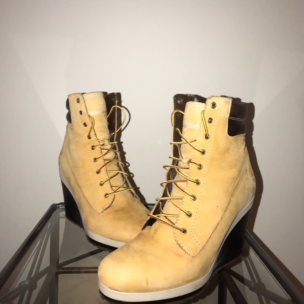 Timberland wedge boots.